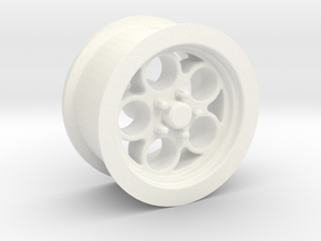 1/18 Muscle Machines Circle Rim Front in White Processed Versatile Plastic