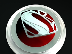 Superman 2 in Fine Detail Polished Silver