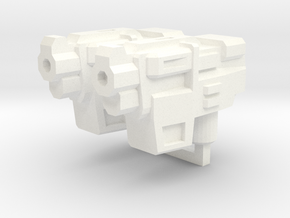 "HAMMER-7" Transformers Weapons (5mm post) in White Processed Versatile Plastic
