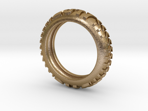 Davis High School 2017 Knobby Tire Ring! in Polished Gold Steel: 9.5 / 60.25