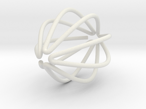  1.5mm WireShape Rugby in White Natural Versatile Plastic