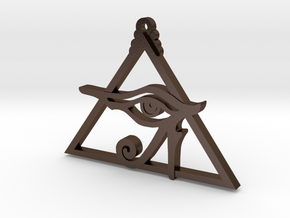 Eye of Ra Pyramid in Polished Bronze Steel