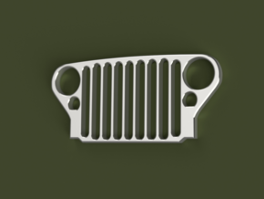 Willys MB / Ford GPW JEEP Grill in Polished Nickel Steel