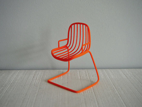 1:12 Chair complete 6 in Orange Processed Versatile Plastic