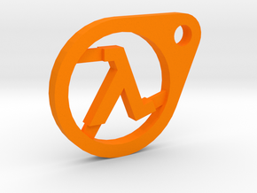 Half-Life Lambda Keychain in Orange Processed Versatile Plastic