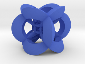 Inverted 3x3x3 Cube in Blue Processed Versatile Plastic