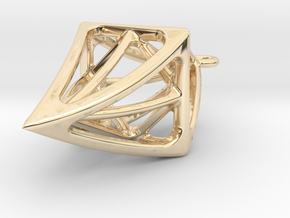 DIAMOND Earings  in 14k Gold Plated Brass