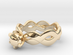 Double wave in 14k Gold Plated Brass: 5 / 49
