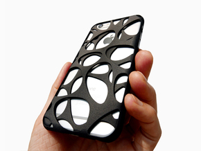 iPhone 6 / 6S Case_Voronoi in Black Natural Versatile Plastic
