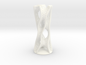 Voronoi Tower in White Processed Versatile Plastic: Small