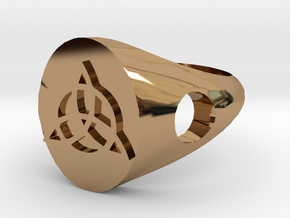 Triquerta Ring Size: Y/12 in Polished Brass