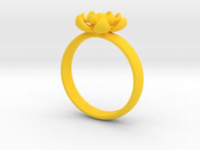 Flower Ring in Yellow Processed Versatile Plastic