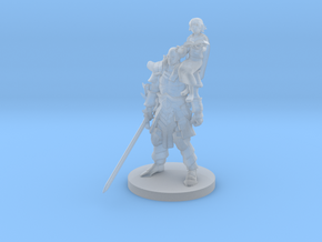 Barbarian and Girl Mage in Tan Fine Detail Plastic