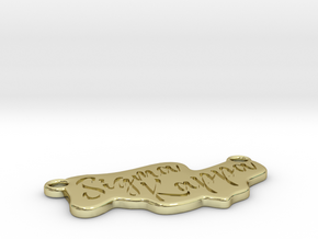 Sigma Kappa Pendant in 18k Gold Plated Brass
