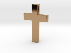Cross Pendant in Polished Brass