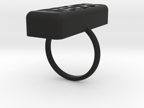 flex2.ring.voronoi.sz7 in Black Premium Versatile Plastic