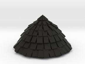 HO Water Tower Tank Roof in Black Natural Versatile Plastic