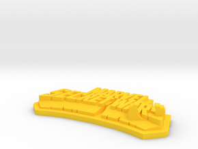 Base Display for Secret Wars 80's Figure in Yellow Processed Versatile Plastic
