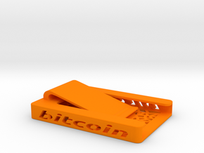 Bitcoin Wallet - Smallet  Orange in Orange Processed Versatile Plastic