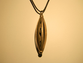 Spinning Pendant in Polished Bronzed Silver Steel