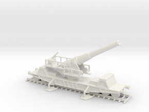 British  bl 9.2 MK 13 1/87 railway artillery ww1  in White Natural Versatile Plastic