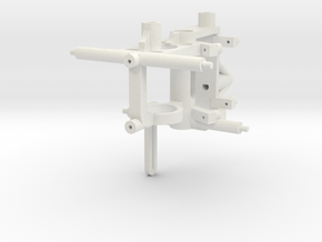 Nano CPX Frame for Rotary Servos,  8.5mm Brushed m in White Natural Versatile Plastic