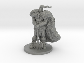 Raven Barbarian Miniature in Gray PA12