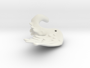 Hollow Wing Copy Right in White Natural Versatile Plastic