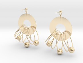 multiple circles in 14k Gold Plated Brass