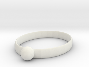 Ring Of PingPong in White Premium Versatile Plastic: Medium