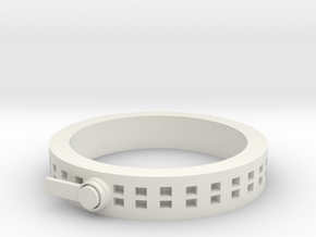 Zipper ring in White Natural Versatile Plastic: 1.5 / 40.5