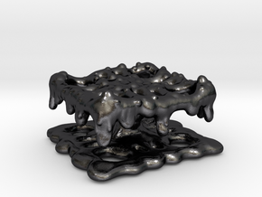 Dirty Soap Dish in Polished and Bronzed Black Steel