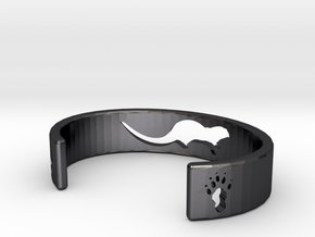 Otter Bracelet in Polished and Bronzed Black Steel: Extra Small