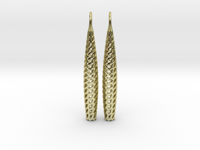 D-STRUCTURA Line Earrings. Structured Chic. in 18k Gold Plated Brass