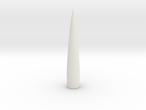 Nose Cone - 0.98 in - 5 to 1 von Karman in White Natural Versatile Plastic