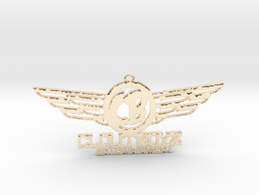 Cloutboyz Entertainment Pendant  in 14k Gold Plated Brass