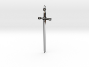 Excalibur Sword in Fine Detail Polished Silver