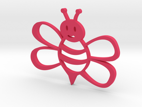 Honeybee pendent in Pink Processed Versatile Plastic