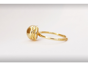 BURGER RING in Polished Brass