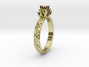 Ananas Ring in 18k Gold Plated Brass: 6 / 51.5