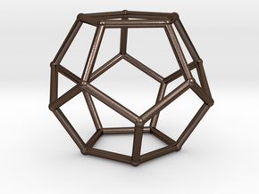 Medium Dodecahedron in Polished Bronze Steel