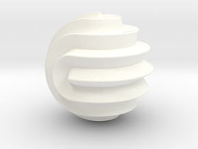 16 Point Sphericon in White Processed Versatile Plastic