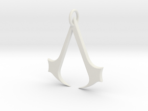 Assassins Creed Pendant in White Natural Versatile Plastic