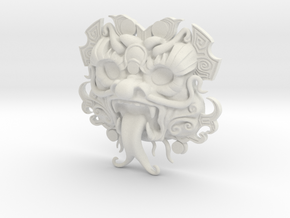 Dragon Amulet in White Natural Versatile Plastic