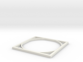 Doubly square thingy in White Natural Versatile Plastic