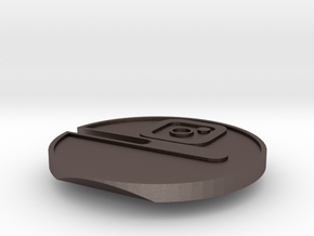Buttcoin Cigar Stand with IG Logo (one half) in Polished Bronzed-Silver Steel
