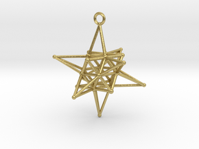 Stellated Vector Equilibrium - Spirits Guiding Sta in Natural Brass