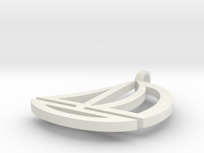 Boat earrings in White Natural Versatile Plastic