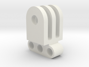 mount adapter for GoPro  (for Lego Technic) in White Natural Versatile Plastic