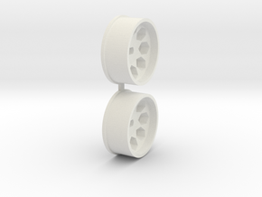 Offset-2,5-front-Polygon-Rims-MiniZ-AWD in White Natural Versatile Plastic